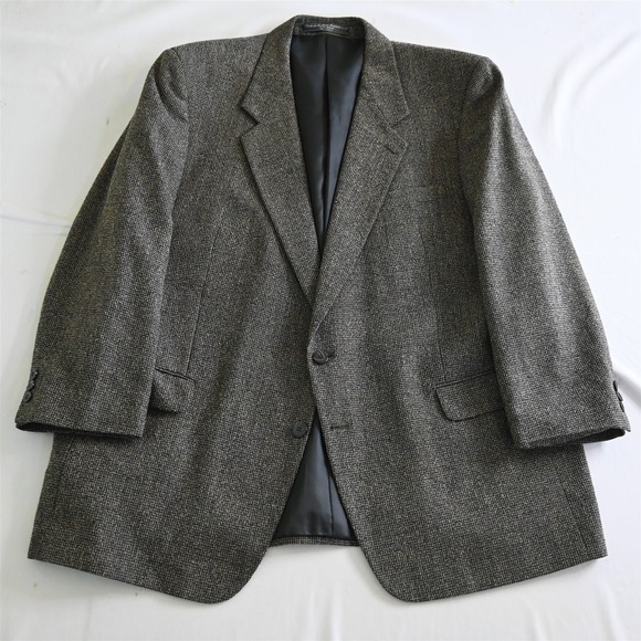 Petrocelli 46R Brown Blanketweave Tweed 100% Wool Mens Blazer Sport Coat‎ Jacket